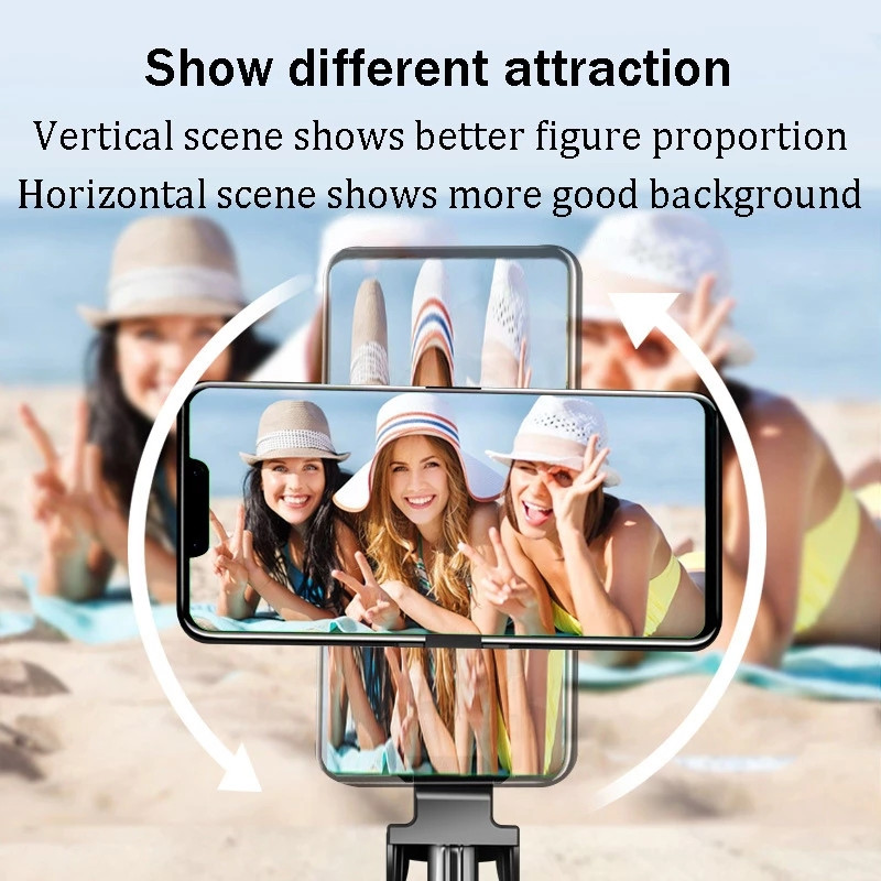 Gậy chụp ảnh KAXOE không dây kết nối Bluetooth với đèn kiểu giá đỡ tripod có thể mở rộng và gấp gọn dùng phát trực tiếp