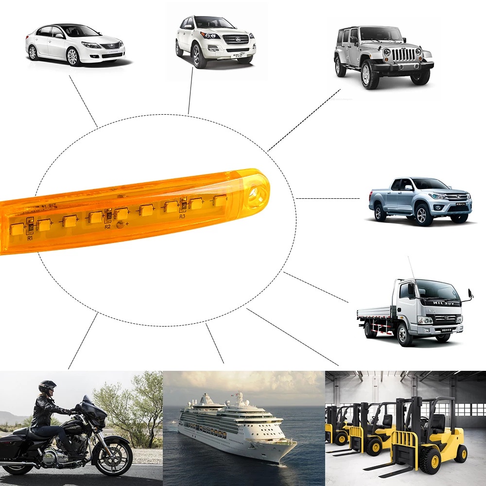 Đèn led Tín Hiệu 12V-24V 9 Bóng Cho Xe Hơi