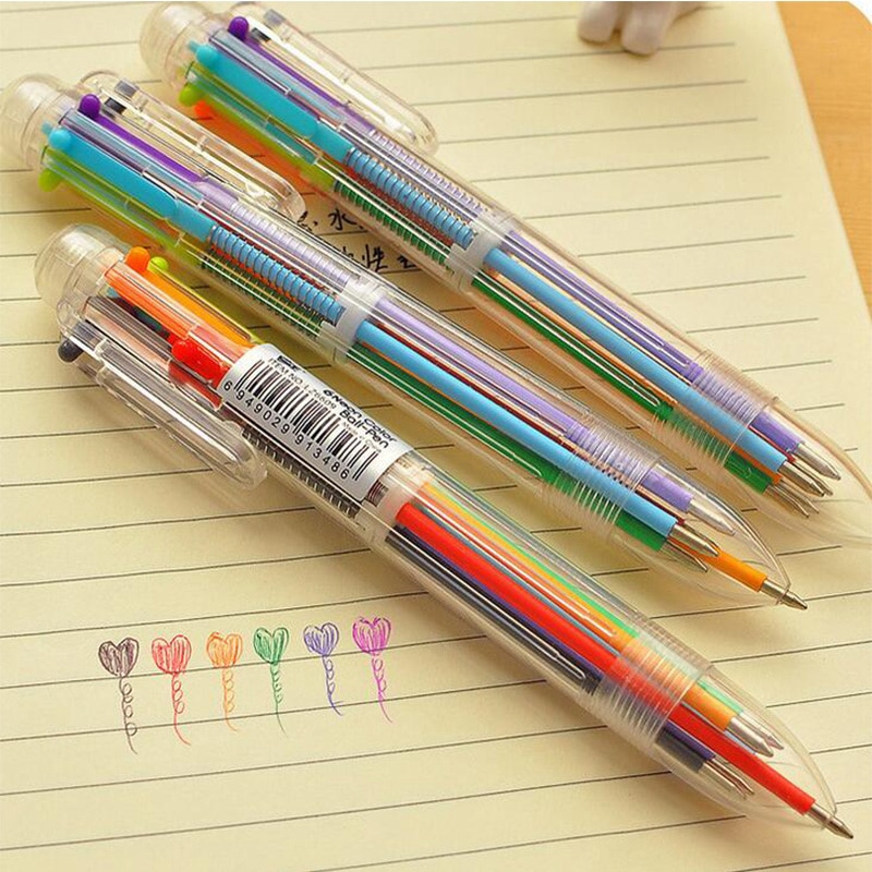 Bút bi 6 màu trong 1 ngòi 0.5mm tiện dụng cho học sinh