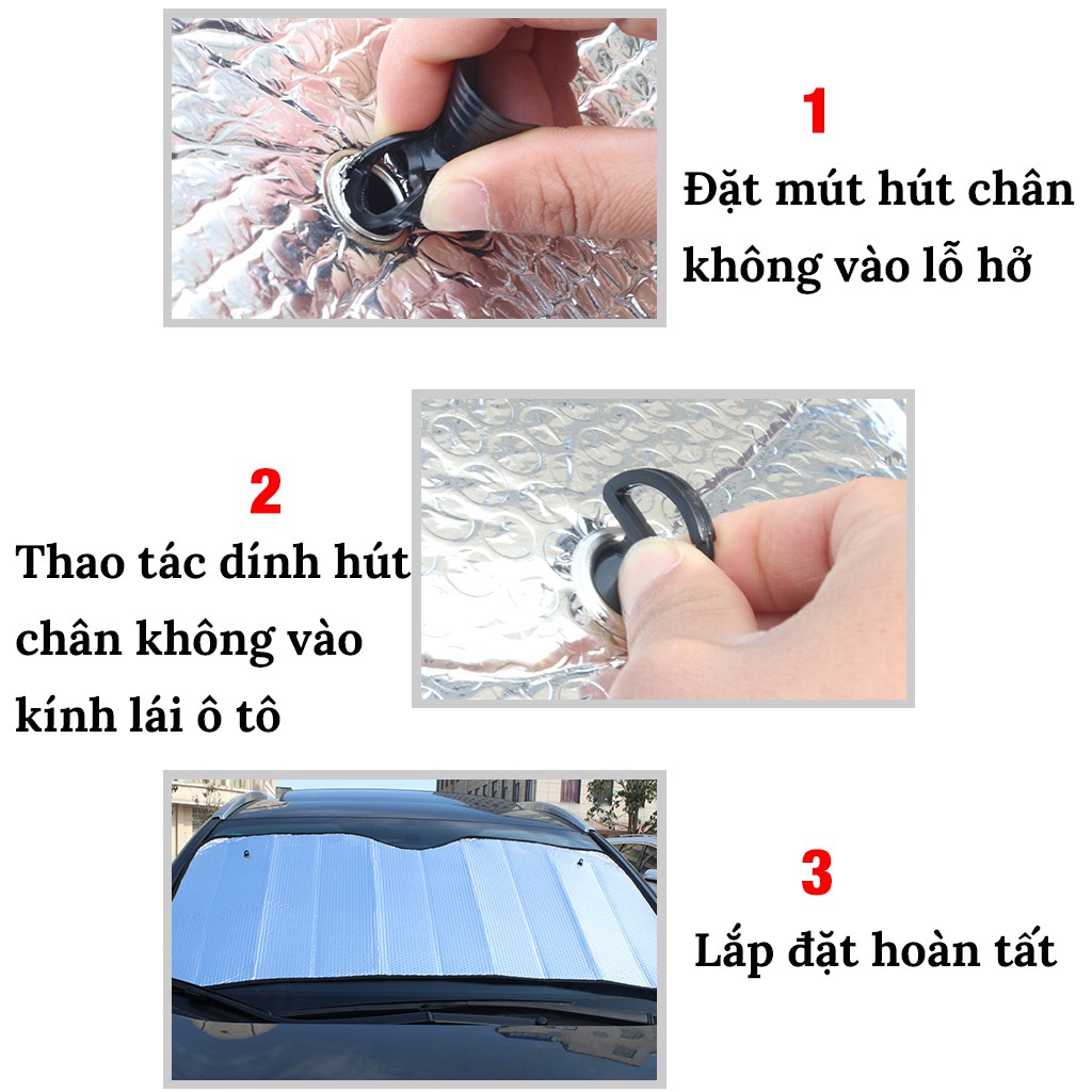Tấm Che Nắng Kính Lái Ô Tô Tráng Bạc – Thiết Kế Cho Các Xe Dòng Sedan VERSION 1