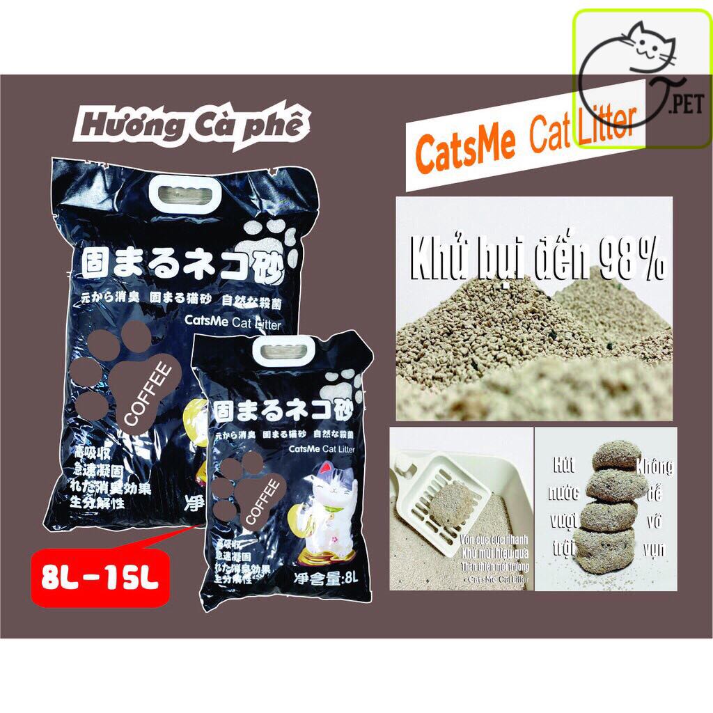 Cát Nhật đen cho mèo, Cát vệ sinh Catsme cho mèo khử mùi, vón cục, thấm hút - Tpetshop