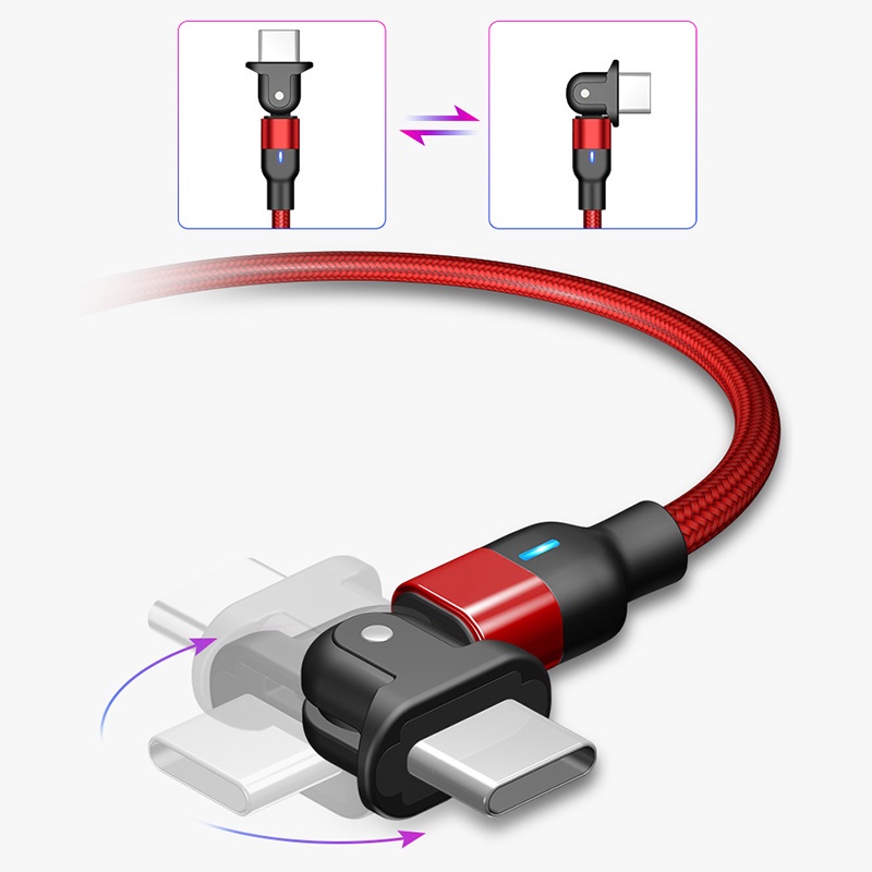 Bộ Sạc Nhanh 180° Dây Cáp Sạc Truyền Dữ Liệu android / type c / iPhone Dài 1M / 2M