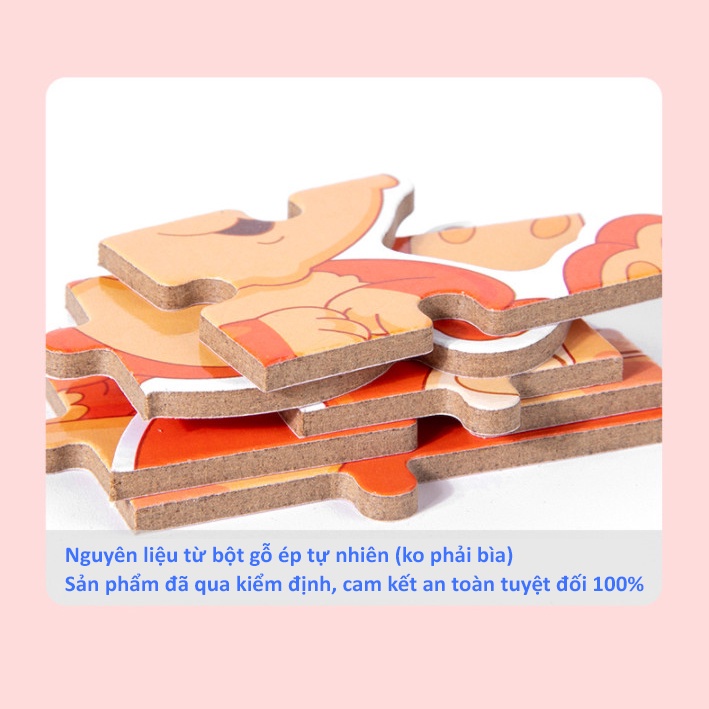 Đồ chơi ghép hình cho bé lắp ráp con vật và phương tiện giao thông Đồ chơi giáo dục Bapkids