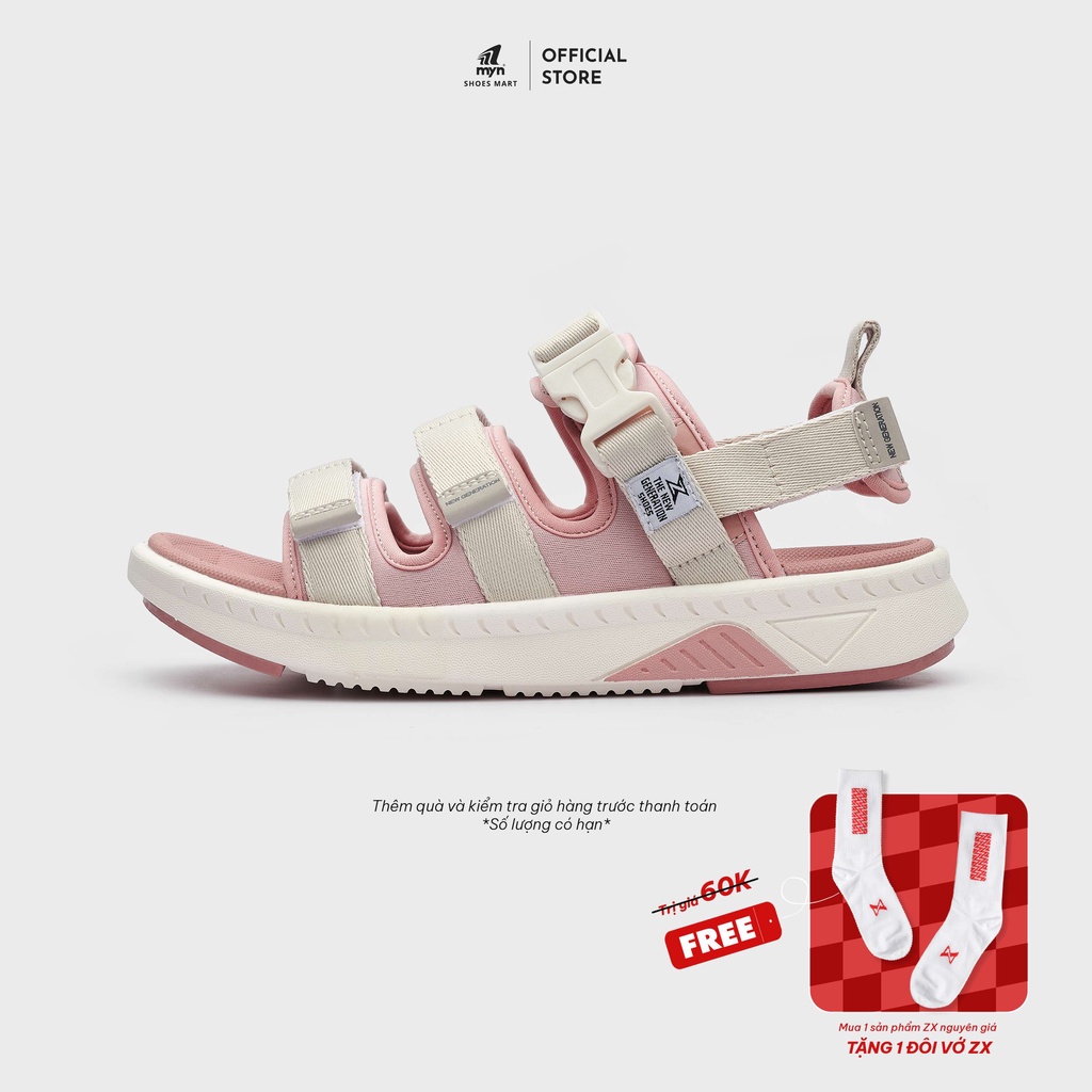 Giày Sandal ZX 3715 The City Light PINK CREAM 3 quai tháo quai sau thành dép