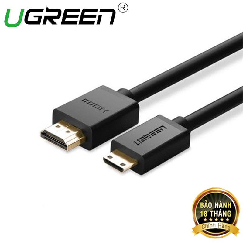 Cáp Mini HDMI to HDMI dài 1m Ugreen 10195 - Hàng Chính Hãng