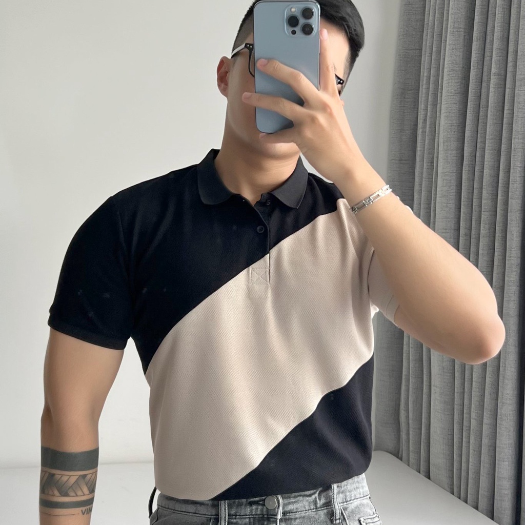 Áo Polo Americus Gosani Nam Phối Viền Xéo Thân Áo