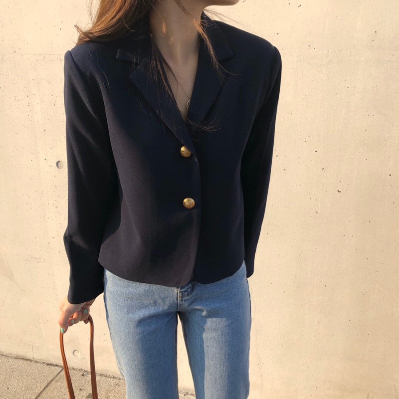 (HÀNG SẴN) Áo khoác blazer nữ mỏng cài 2 khuy form gọn dáng Hàn Quốc công sở thanh lịch (NEW) | BigBuy360 - bigbuy360.vn