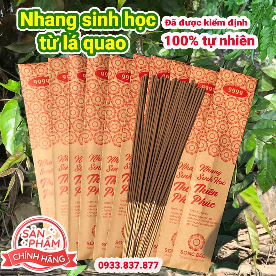 Nhang sinh học từ lá quao 2 công dụng thờ cúng và xua muỗi - Nhang sạch 100% đã được kiểm định.
