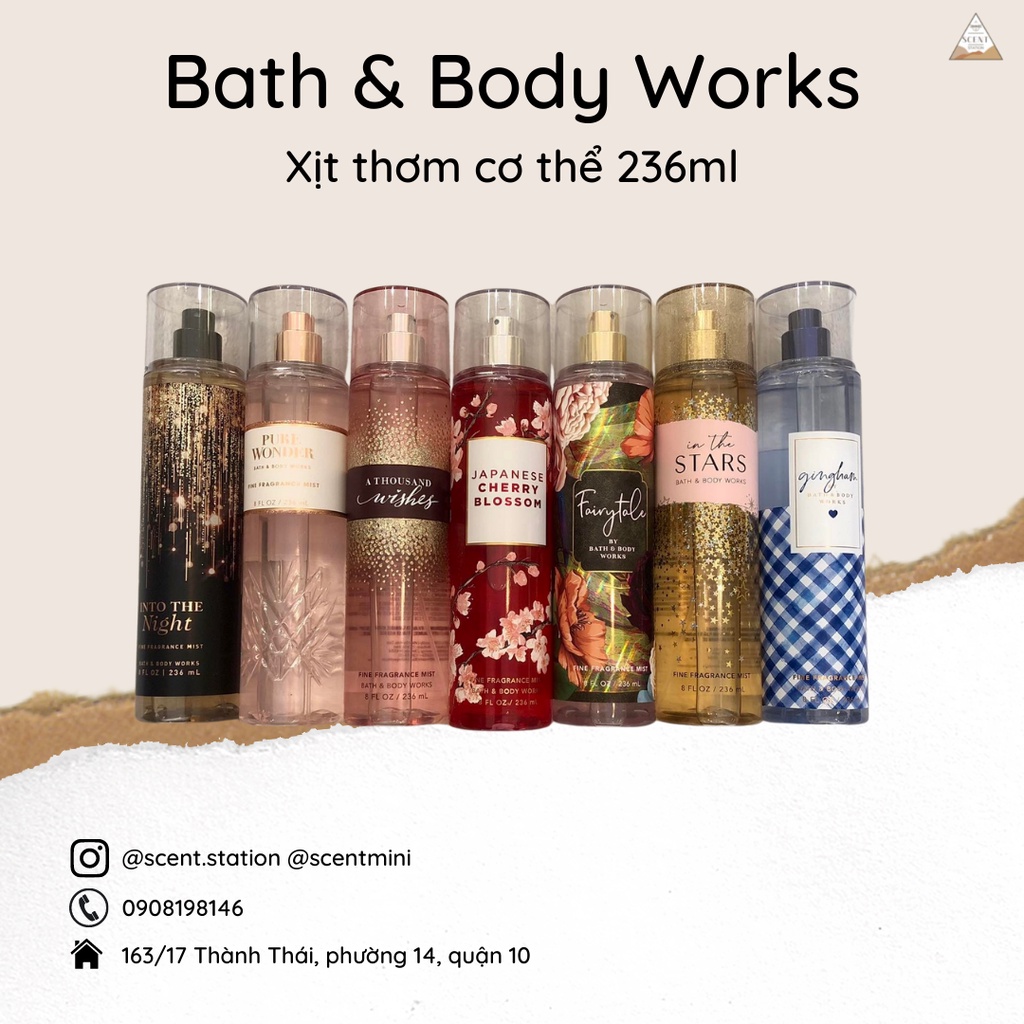 [Link 2] Xịt thơm cơ thể Body mist Bath &amp; Body Works 236ml