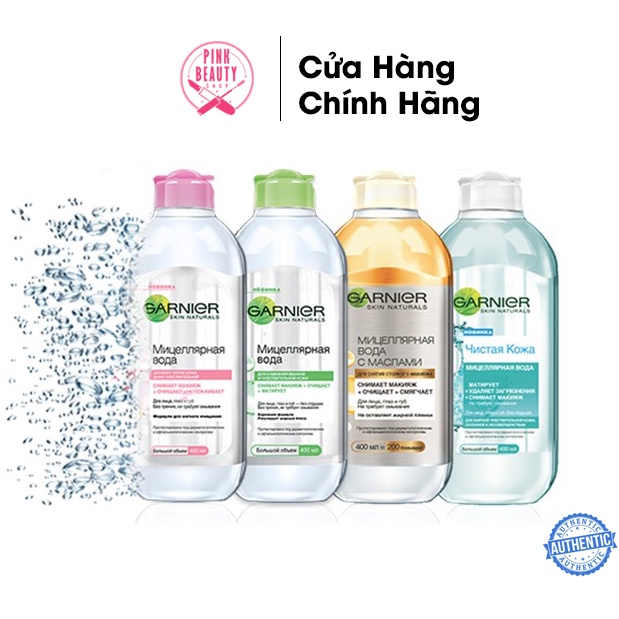 Nước Tẩy Trang Garnier Cho Từng Loại Da (400ml)