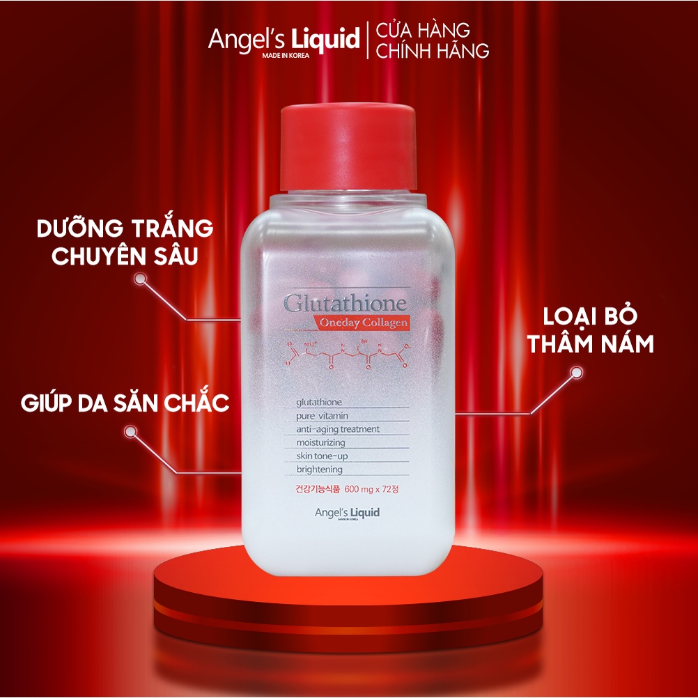 Viên uống Angel's Liquid Glutathione Oneday Collagen hỗ trợ trắng da, cấp nước