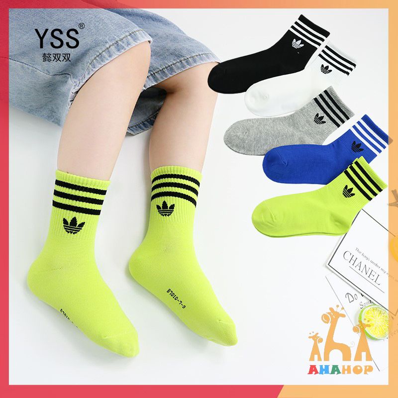 Set 5 tất vớ cao cổ cho bé trai bé gái, Tất vớ in logo nhiều màu đáng yêu co giãn tốt đủ size cho bé từ 1-15 tuổi 5TLG