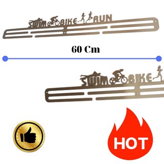 Giá treo huy chương chạy bộ 60cm, bơi lội, đạp xe, cờ vua, cầu lông, thiết kế giá treo huy chương