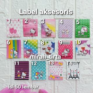 Image of Label aksesoris  Label harga . Hangtag accessoris.