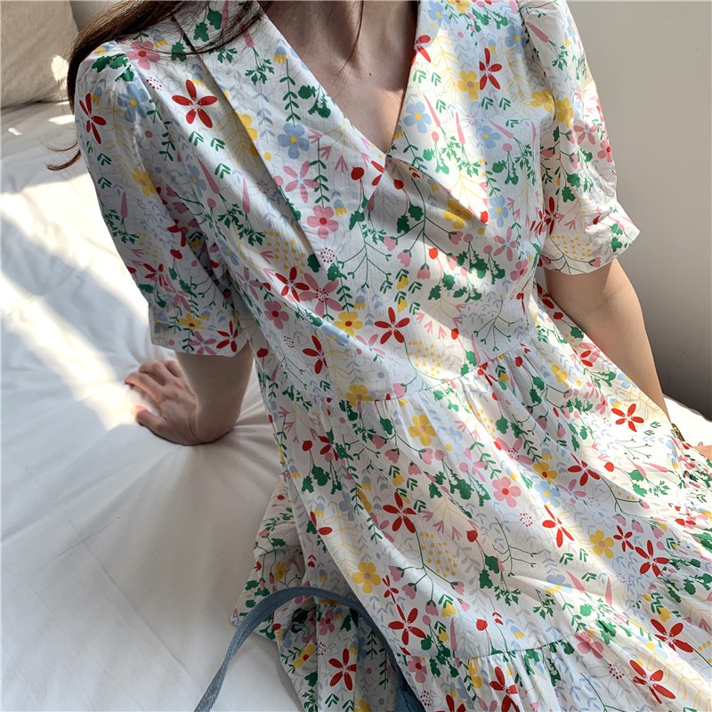 Váy búp bê tay bồng kiểu Pháp