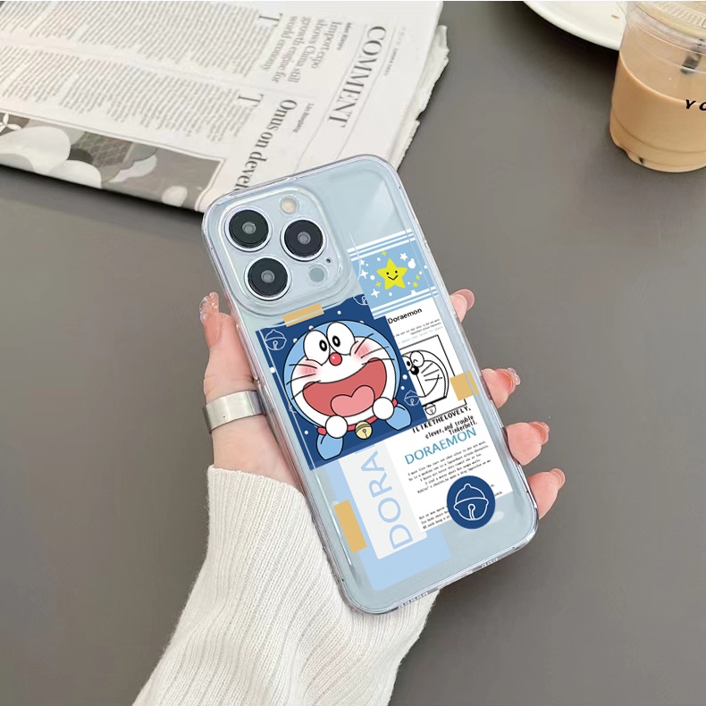 Ốp Điện Thoại TPU Gel Đệm Khí Chống Rơi Hình Doraemon Cho Samsung Galaxy S22 Plus Note 20 Ultra 10 S21 FE S20