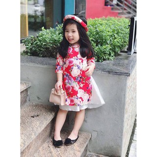 Sét 3 chi tiết áo dài bé gái
