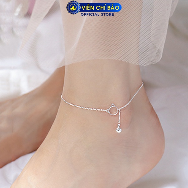 Lắc chân bạc nữ mèo chuông Miu Miu chất liệu bạc S925 thời trang phụ kiện trang sức nữ Viễn Chí Bảo L500079