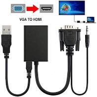 Cáp Chuyển Đổi, Dây Cáp Chuyển Đổi VGA Ra HDMi AV Có Âm Thanh. Bảo Hành 6 Tháng