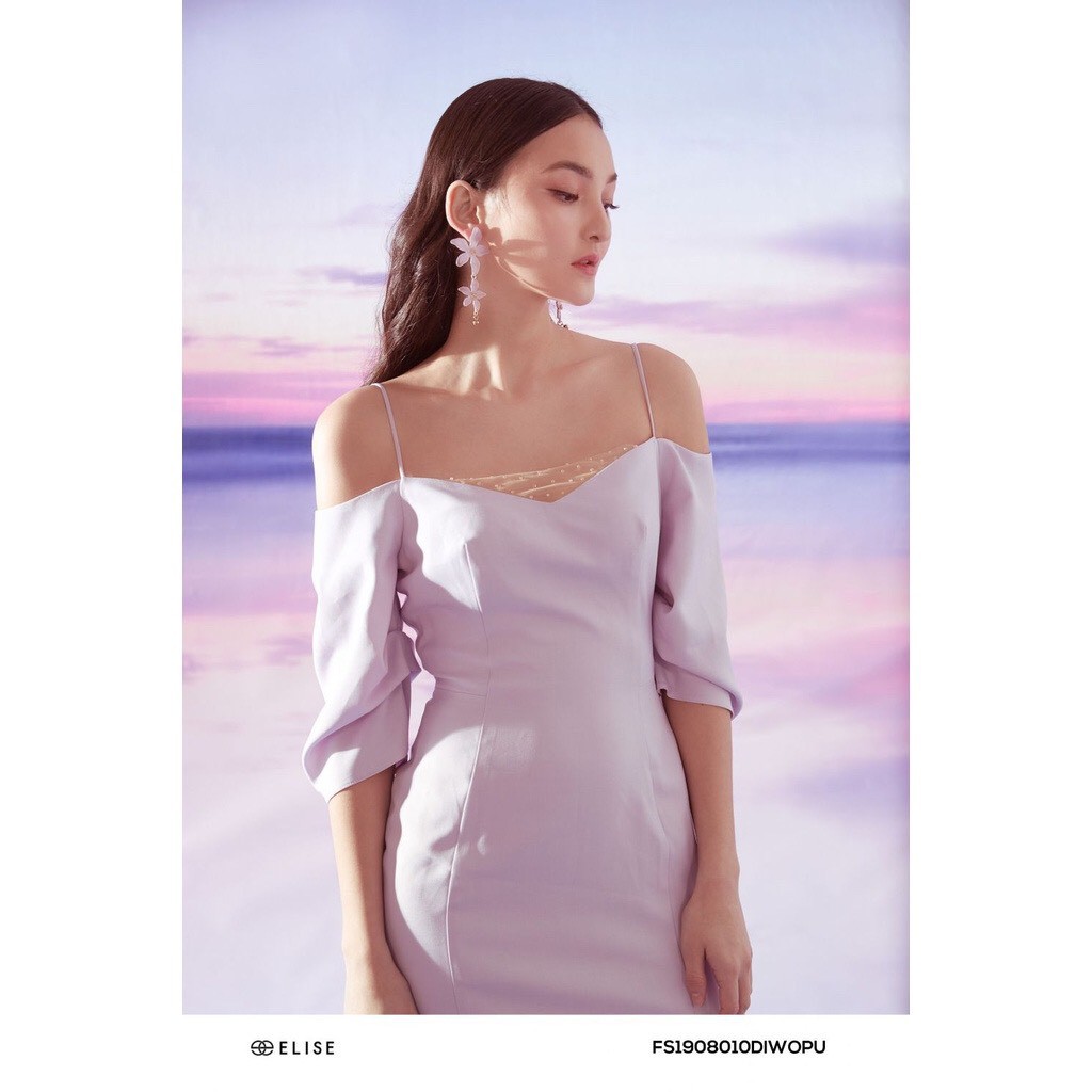 Đầm tím 2D Elise