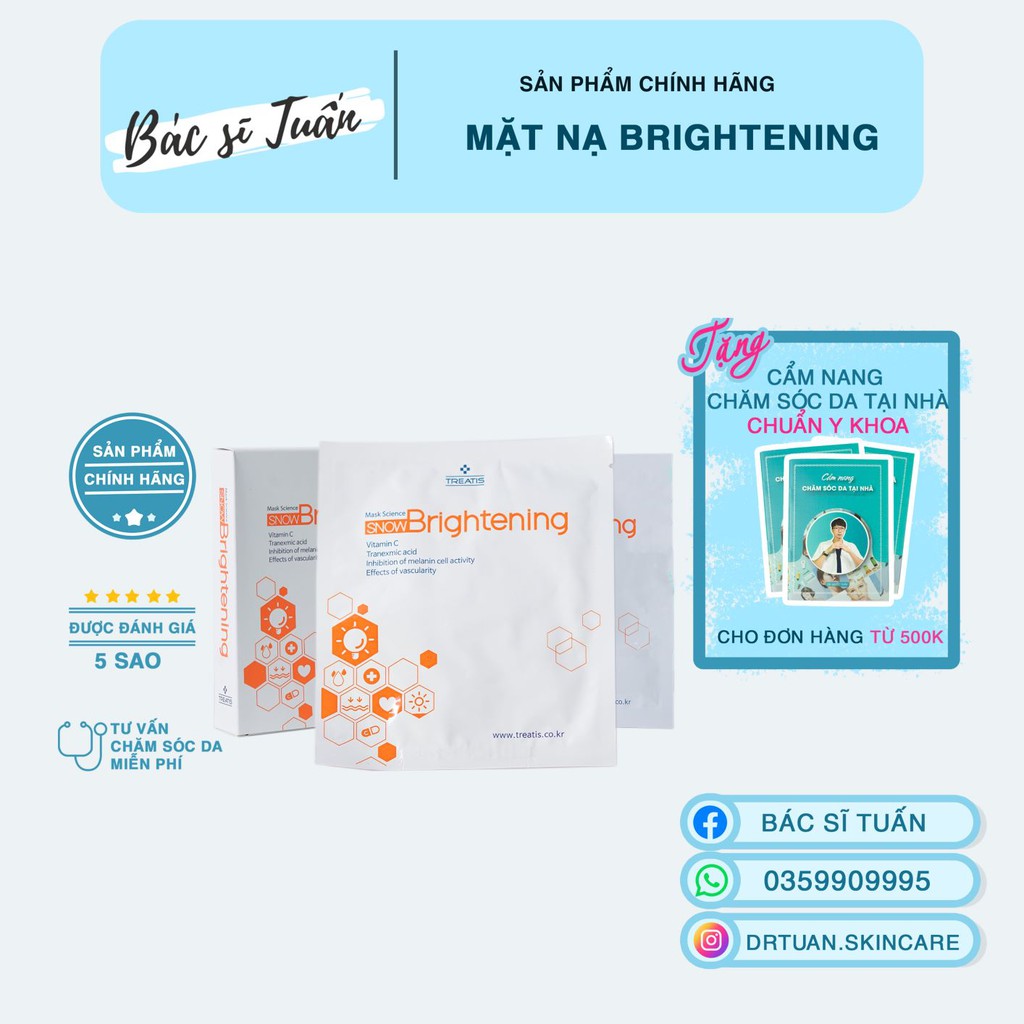 Mặt Nạ Trắng Da - Snow Brightening Mask TREATIS 20ml [CHĨNH HÃNG]