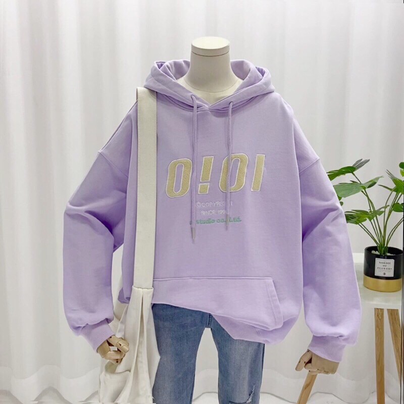 Áo hoodie vải nỉ lót bông dày dặn thêu OI | BigBuy360 - bigbuy360.vn