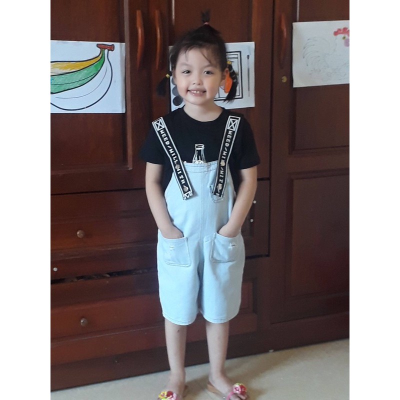 Set yếm jean bé gái lớn từ 15-45 kg