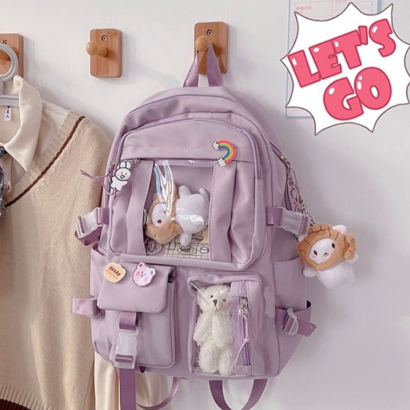 🌹 Balo Ulzzang đi học 2 túi trong xinh xắn siêu ciu 🍀🌈 Hàng có sẵn 🎋