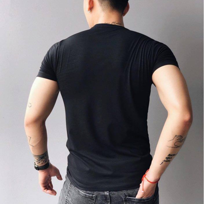 Áo thun nam ngắn tay cổ tròn Kojiba dáng Body cực chất (màu đen) | BigBuy360 - bigbuy360.vn