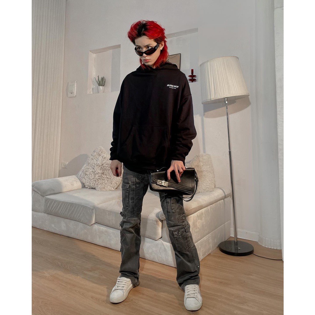 Áo Hoodie MIKENCO Mũ Trùm Form Unisex Nam Nữ Chất Vải Nỉ Bông Cao Cấp