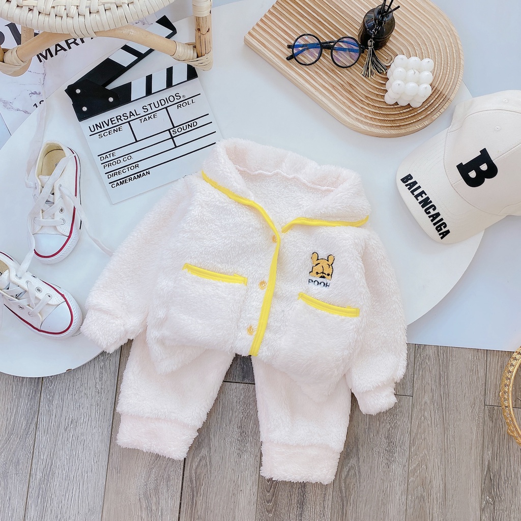 Bộ pijama lông thú siêu ấm cho bé