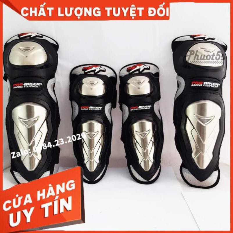 [UY TÍN - GIÁ RẺ]  Bó gối Inox Probiker bảo vệ tay chân