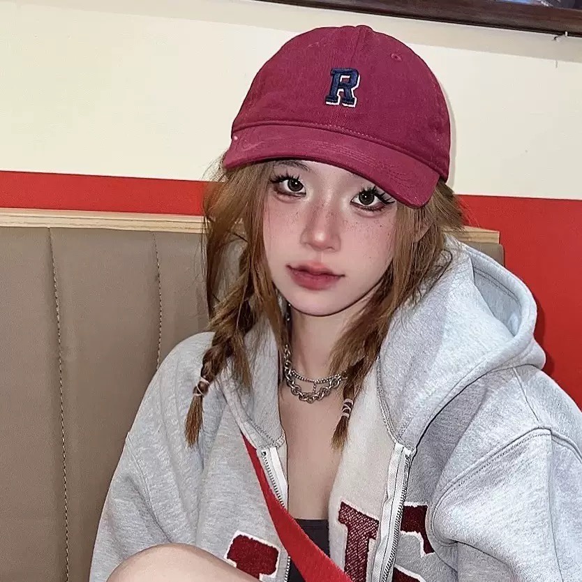 Nón lưỡi trai MG STUDIO họa tiết thêu chữ “R” với nhiều màu tuỳ chọn