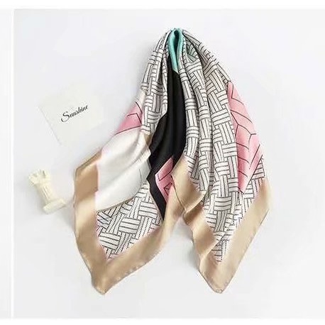 Khăn Choàng Lụa In Hình Vuông 70CM (27.5*27.5 Inches) WJ1026-111