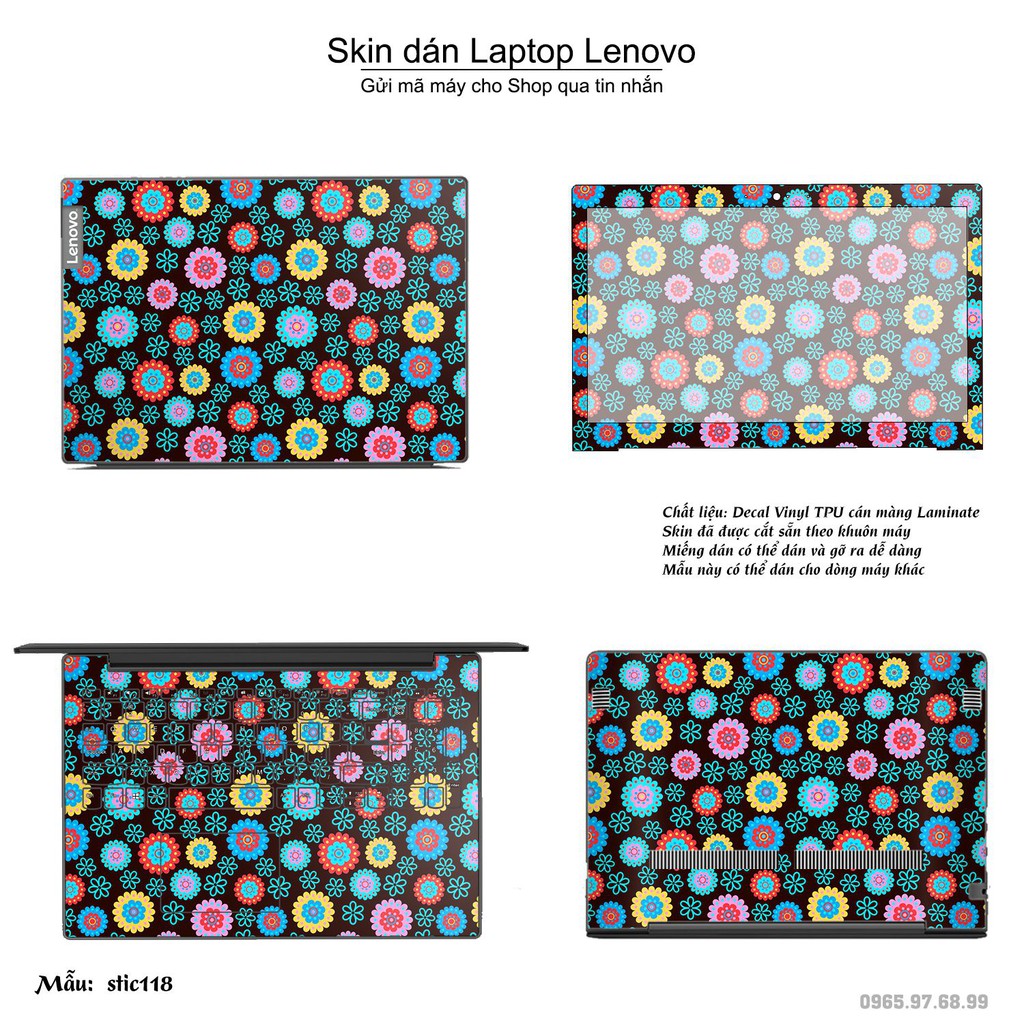 Skin dán Laptop Lenovo in hình Hoa văn sticker nhiều mẫu 19 (inbox mã máy cho Shop)