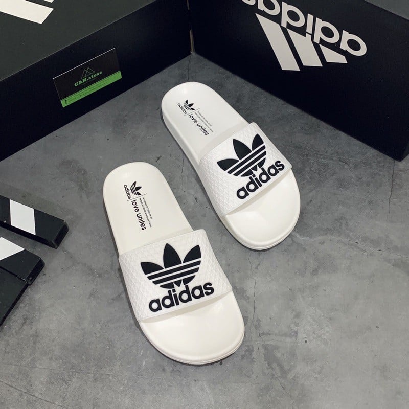 🔥HÀNG CAO CẤP🔥Dép nam,Dép adidas nam nữ unisex quai ngang nam nữ họa tiết 3 lá siêu đẹp