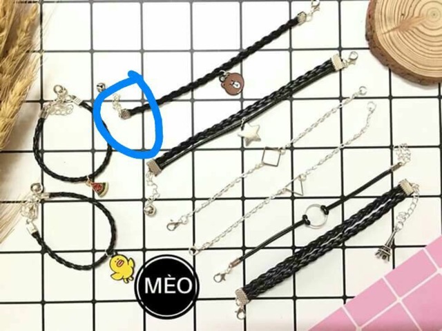 Dây da bện 3mm 2 màu khác nhau