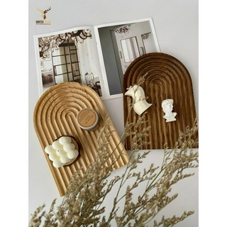 Khay gỗ lượn sóng decor