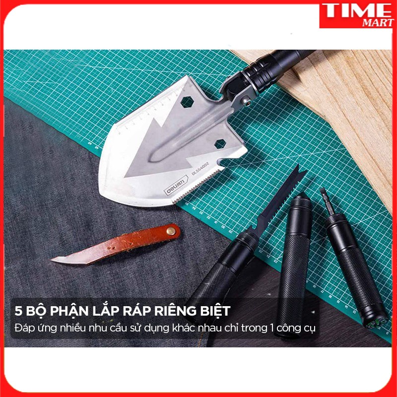 [CHÍNH HÃNG] Xẻng đa năng CARBON XIAOMI DELI DL554001. Kiểu dáng nhỏ gọn, linh hoạt, vật liệu cao cấp bền bỉ [TIME_MART]