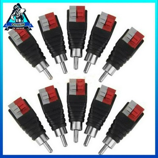10PCS Dây loa sang âm thanh Đầu nối RCA Nam Bộ điều hợp Jack cắm Pip BE