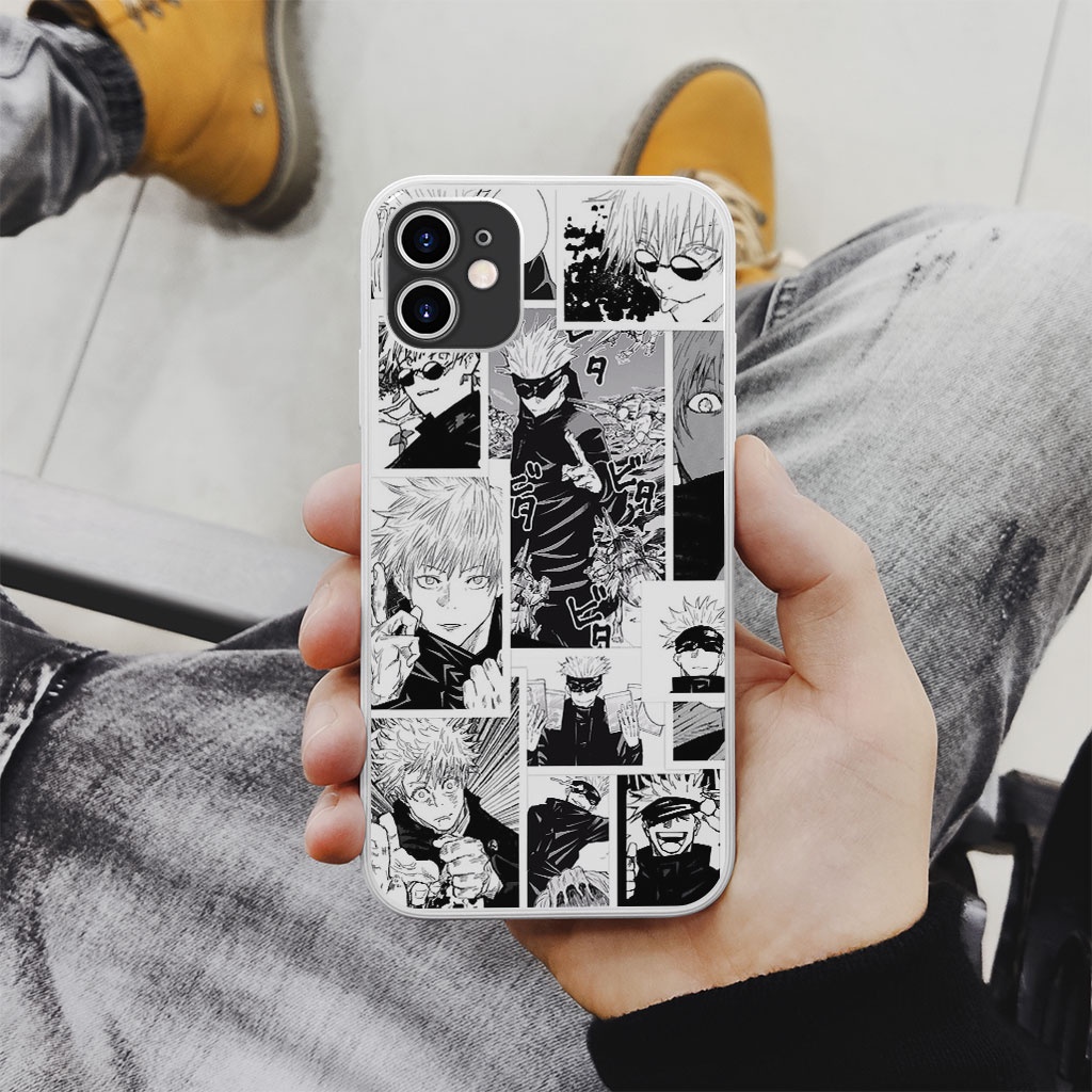 Ốp Lưng Gojo satoru collage hình vẽ truyện tranh cho Iphone 5 6 7 8 Plus 11 12 Pro Max X Xr PAP20210973