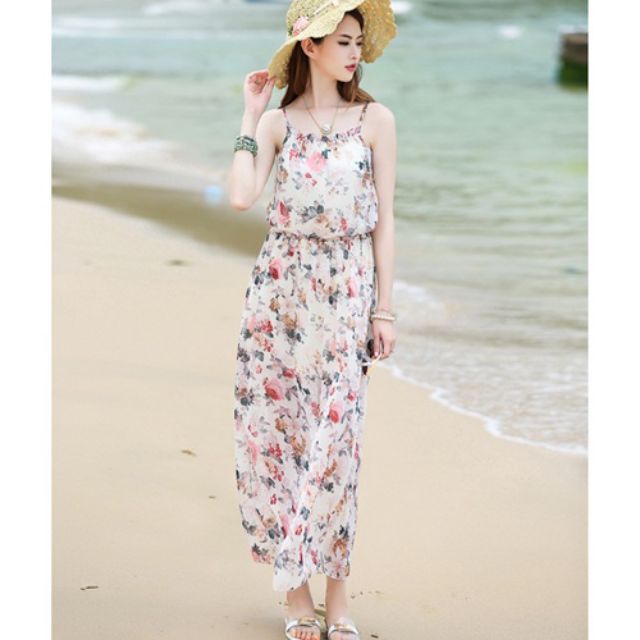 Đầm voan hoa nhí đặt live