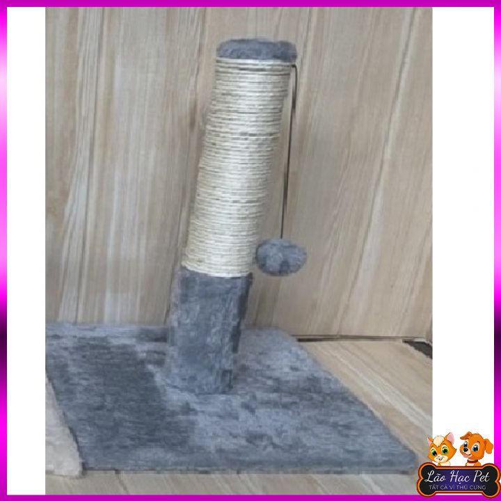 Đồ chơi cho mèo - Trụ cào móng cho mèo quấn dây sisal, chất liệu chuyên dùng cho mèo cào, chân đế vững chải