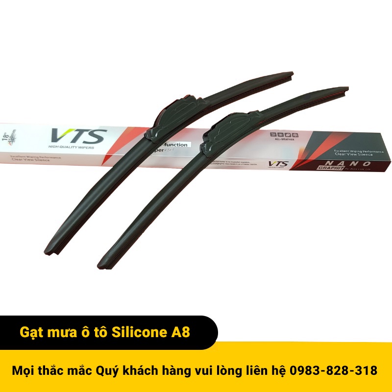 Gạt Mưa Silicone VTS Nano A8 – Dùng cho các dòng ô tô xe hơi phổ thông - khohangcap1_ad