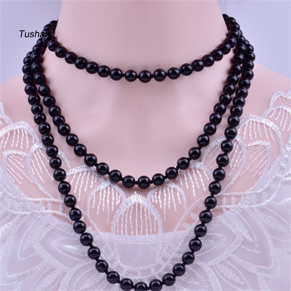 Vòng cổ Ngọc Trai Nhân Tạo Dáng Dài Nhiều Màu Sắc