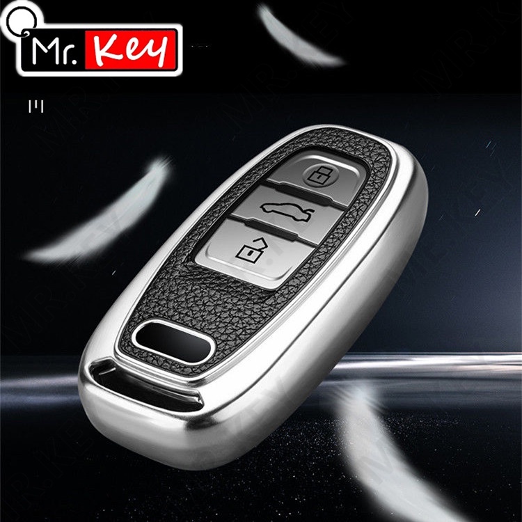 Bao Da TPU Bọc Chìa Khóa Thông Minh Cho Xe Hơi Audi A1 A3 A4 A5 A6 A7 A8 Quattro Q3 Q5 Q7 2009-2015
