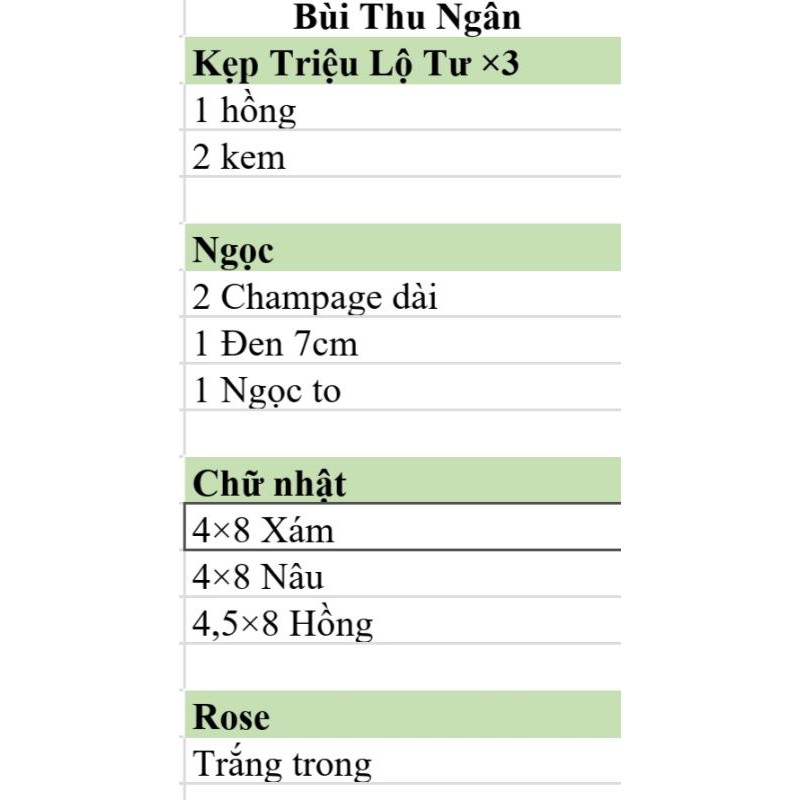 COMBO CHỊ 6 KẸP CHỊ THƯ