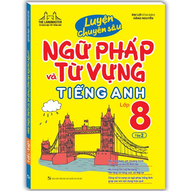 Sách - Combo Luyện chuyên sâu ngữ pháp và từ vựng tiếng anh lớp 8 ( 2 tập )