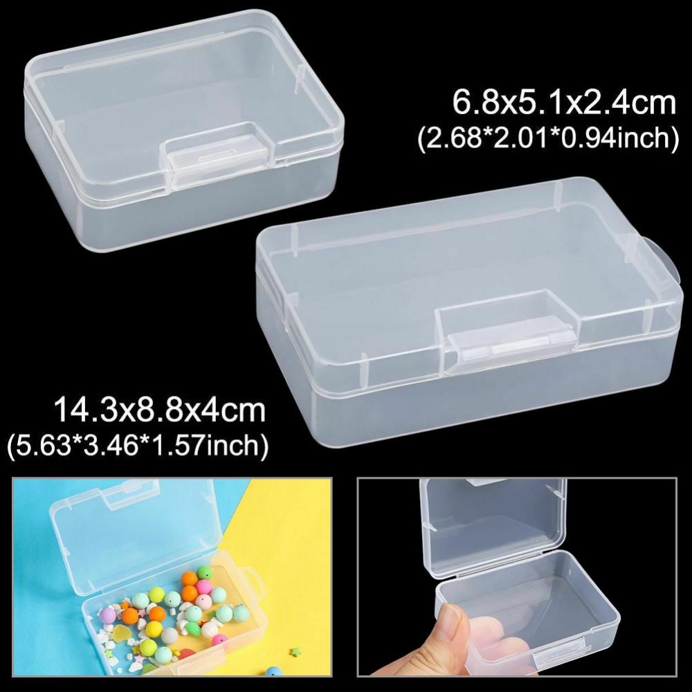 Hộp nhựa trong suốt đựng móc câu cá 14.3x8.8x4cm