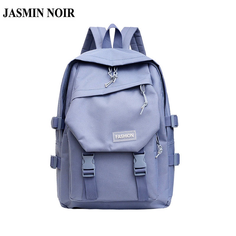 Ba Lô JASMIN NOIR Đi Học Vải Canvas Cỡ Lớn Thiết Kế Đơn Giản Thời Trang Cho Nữ